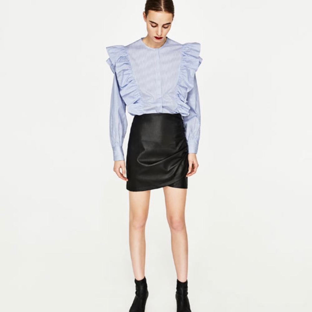 ZARA faux leather mini skirt